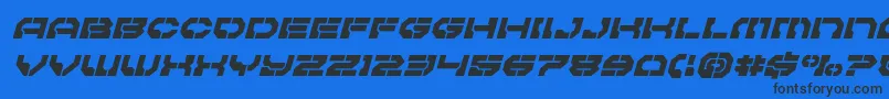 Pulsarclassital Font – Black Fonts on Blue Background