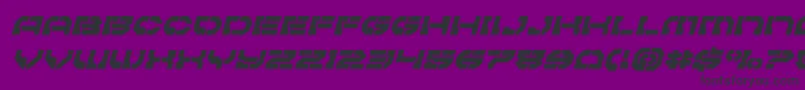 Pulsarclassital-Schriftart – Schwarze Schriften auf violettem Hintergrund