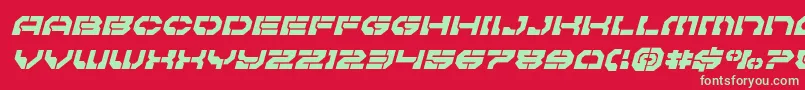 Pulsarclassital Font – Green Fonts on Red Background