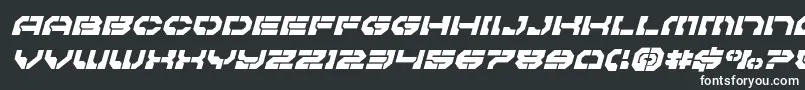 Шрифт Pulsarclassital – белые шрифты на чёрном фоне