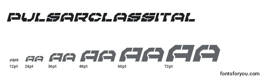Pulsarclassital Font Sizes