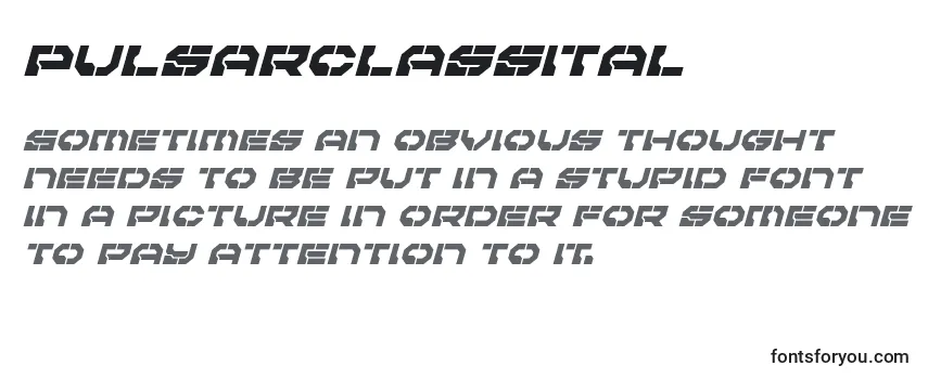 Обзор шрифта Pulsarclassital