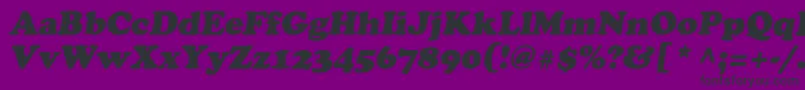 AgcrownstyleOblique Font – Black Fonts on Purple Background