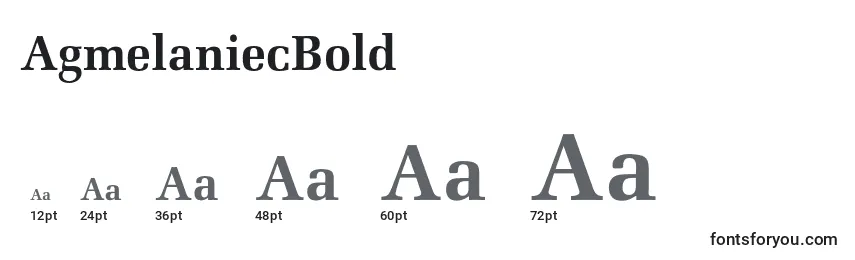 Размеры шрифта AgmelaniecBold
