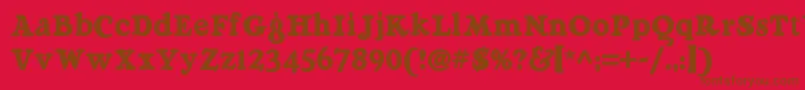 Raggmoppnf Font – Brown Fonts on Red Background
