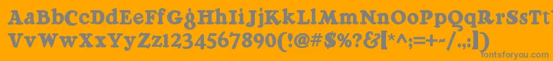 Raggmoppnf Font – Gray Fonts on Orange Background