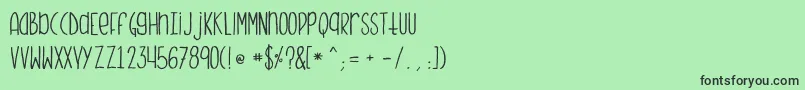 フォントMonstermonster – 緑の背景に黒い文字