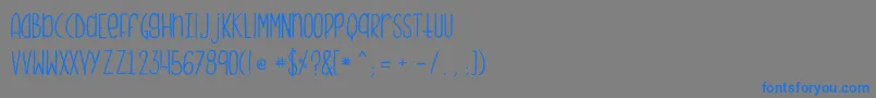 フォントMonstermonster – 灰色の背景に青い文字