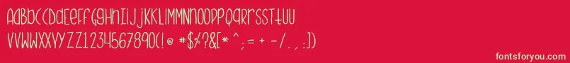 Monstermonster Font – Green Fonts on Red Background