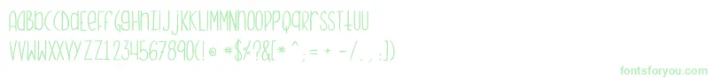 Monstermonster Font – Green Fonts on White Background