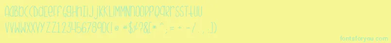 Monstermonster Font – Green Fonts on Yellow Background