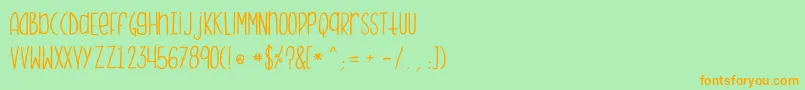 Monstermonster Font – Orange Fonts on Green Background