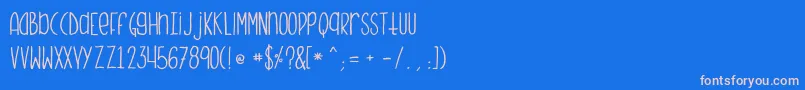 Monstermonster Font – Pink Fonts on Blue Background