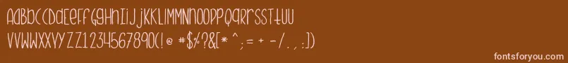Monstermonster Font – Pink Fonts on Brown Background
