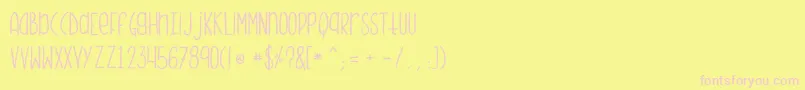 Monstermonster Font – Pink Fonts on Yellow Background