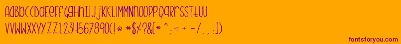 Monstermonster Font – Purple Fonts on Orange Background