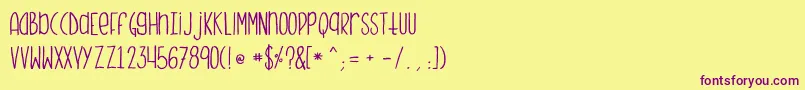 Monstermonster Font – Purple Fonts on Yellow Background