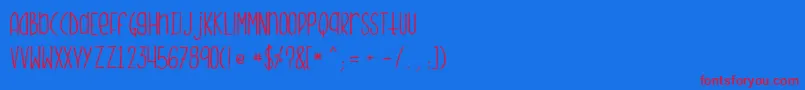Monstermonster Font – Red Fonts on Blue Background
