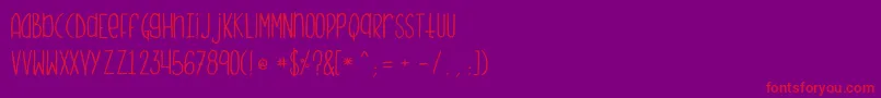 Monstermonster Font – Red Fonts on Purple Background