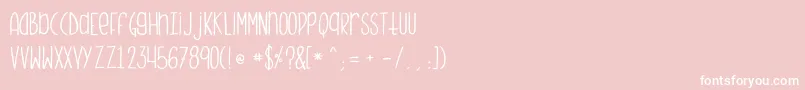 Monstermonster Font – White Fonts on Pink Background