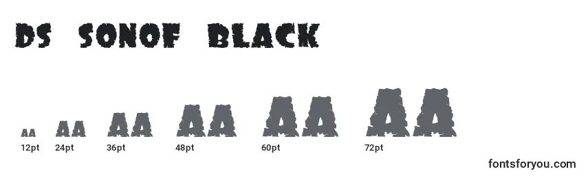 Größen der Schriftart Ds Sonof Black