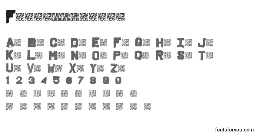 A fonte Fridgeletters – alfabeto, números, caracteres especiais