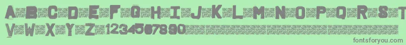 Fridgeletters Font – Gray Fonts on Green Background