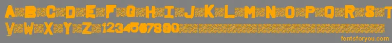 Fridgeletters Font – Orange Fonts on Gray Background