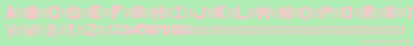 Fridgeletters Font – Pink Fonts on Green Background