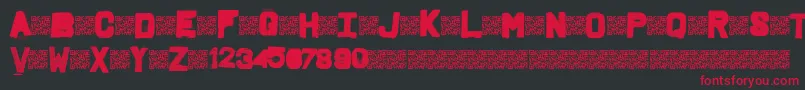 Fridgeletters Font – Red Fonts on Black Background