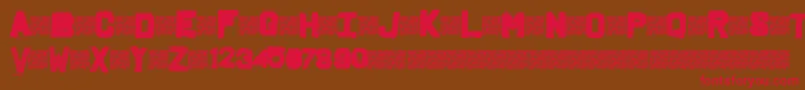 Fridgeletters Font – Red Fonts on Brown Background