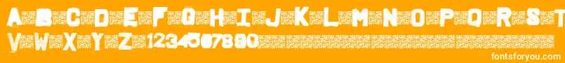 Fridgeletters Font – White Fonts on Orange Background