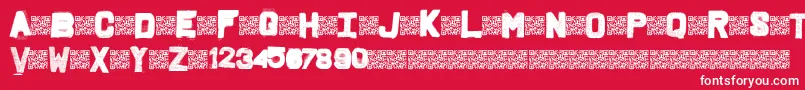 フォントFridgeletters – 赤い背景に白い文字