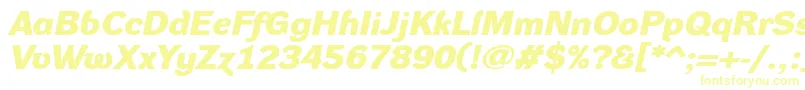 Шрифт DynagroteskdxeBolditalic – жёлтые шрифты