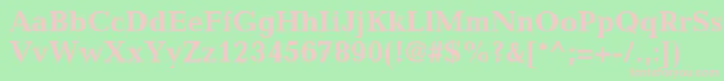 CandidastdBold Font – Pink Fonts on Green Background