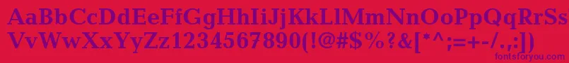 CandidastdBold Font – Purple Fonts on Red Background