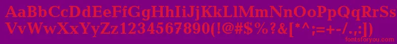 CandidastdBold Font – Red Fonts on Purple Background