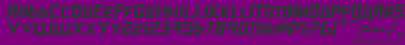 Bolshevikobl-Schriftart – Schwarze Schriften auf violettem Hintergrund
