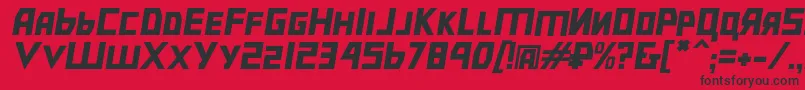Czcionka Bolshevikobl – czarne czcionki na czerwonym tle