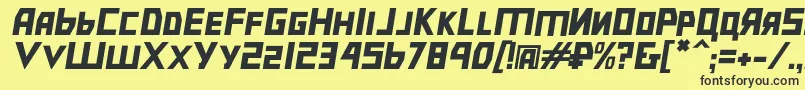 Bolshevikobl Font – Black Fonts on Yellow Background