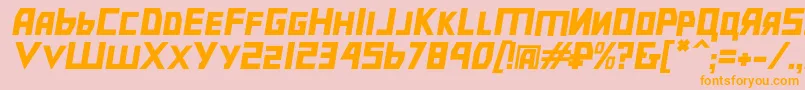 Bolshevikobl Font – Orange Fonts on Pink Background