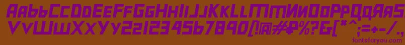 Bolshevikobl Font – Purple Fonts on Brown Background