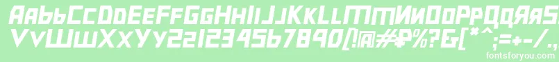 Bolshevikobl Font – White Fonts on Green Background