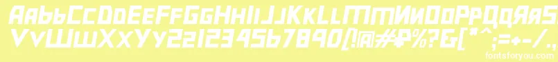 Bolshevikobl Font – White Fonts on Yellow Background