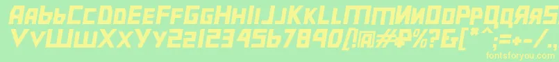 Bolshevikobl Font – Yellow Fonts on Green Background