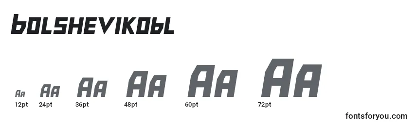 Размеры шрифта Bolshevikobl
