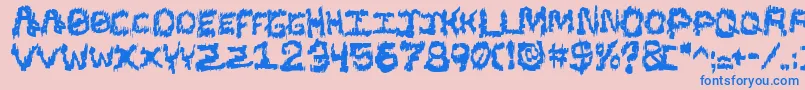 Blacsst Font – Blue Fonts on Pink Background