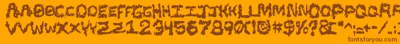 Blacsst Font – Brown Fonts on Orange Background