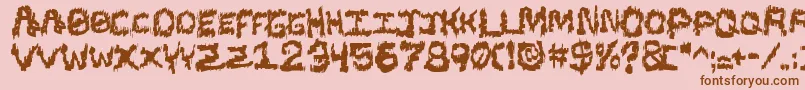 Blacsst Font – Brown Fonts on Pink Background