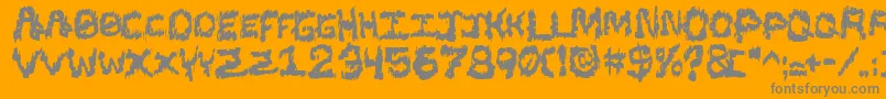Blacsst Font – Gray Fonts on Orange Background